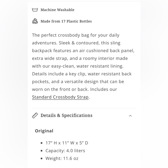 Canvelle original crossbody sling bag - Picture 7 of 7